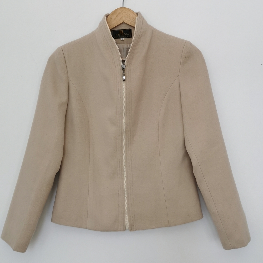 Vintage FENDI Beige Cashmere Jacket